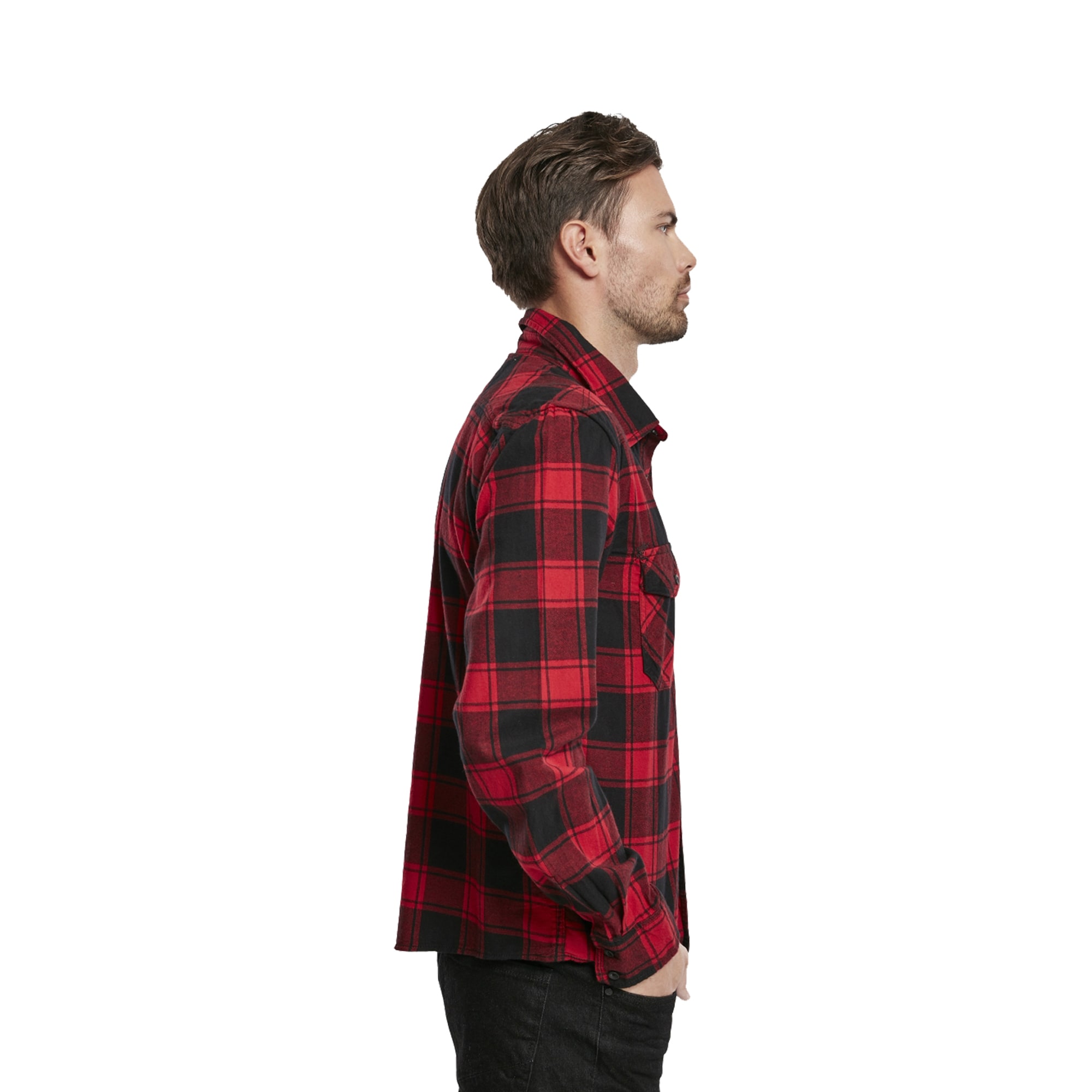 Purchase the Brandit Check Shirt black by ASMC red