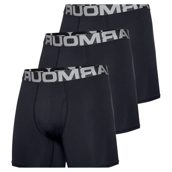 Under Armor Boxer Shorts Charged Cotton 15 cm 3 pack black