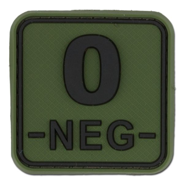 3D Bloodtype Patch 0 NEG forest square