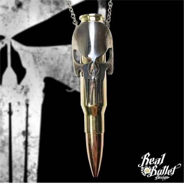 Real Bullet Design Necklace The Warrior .308 HP Brass