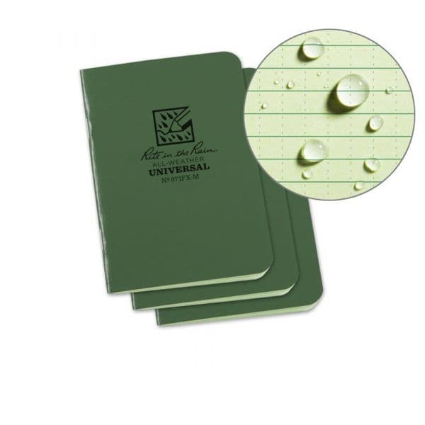 Rite in the Rain Mini Universal Notepad 3-Pack green