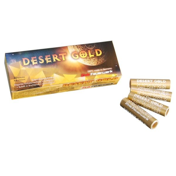 Zink Fireworks Desert Gold Star Bombette 15 mm 20 Pieces