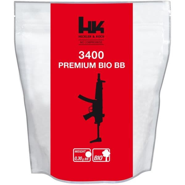Heckler & Koch Premium Bio BB 0.3 g 3400 Shot white