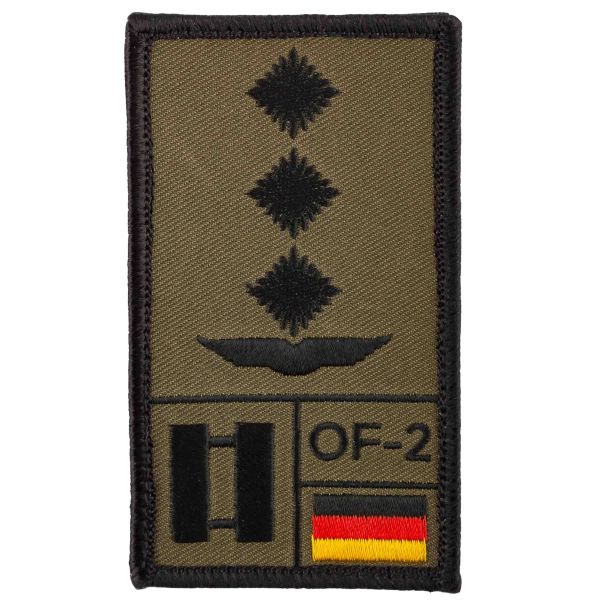 Café Viereck Rank Patch Hauptgefreiter Luftwaffe sand Rangabzeichen mit Klett 