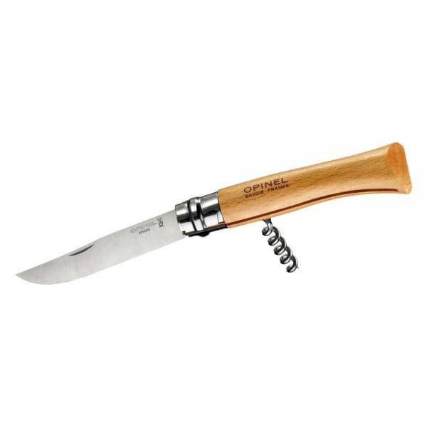 Opinel Pocket Knife No 10 with Cork Screw natural