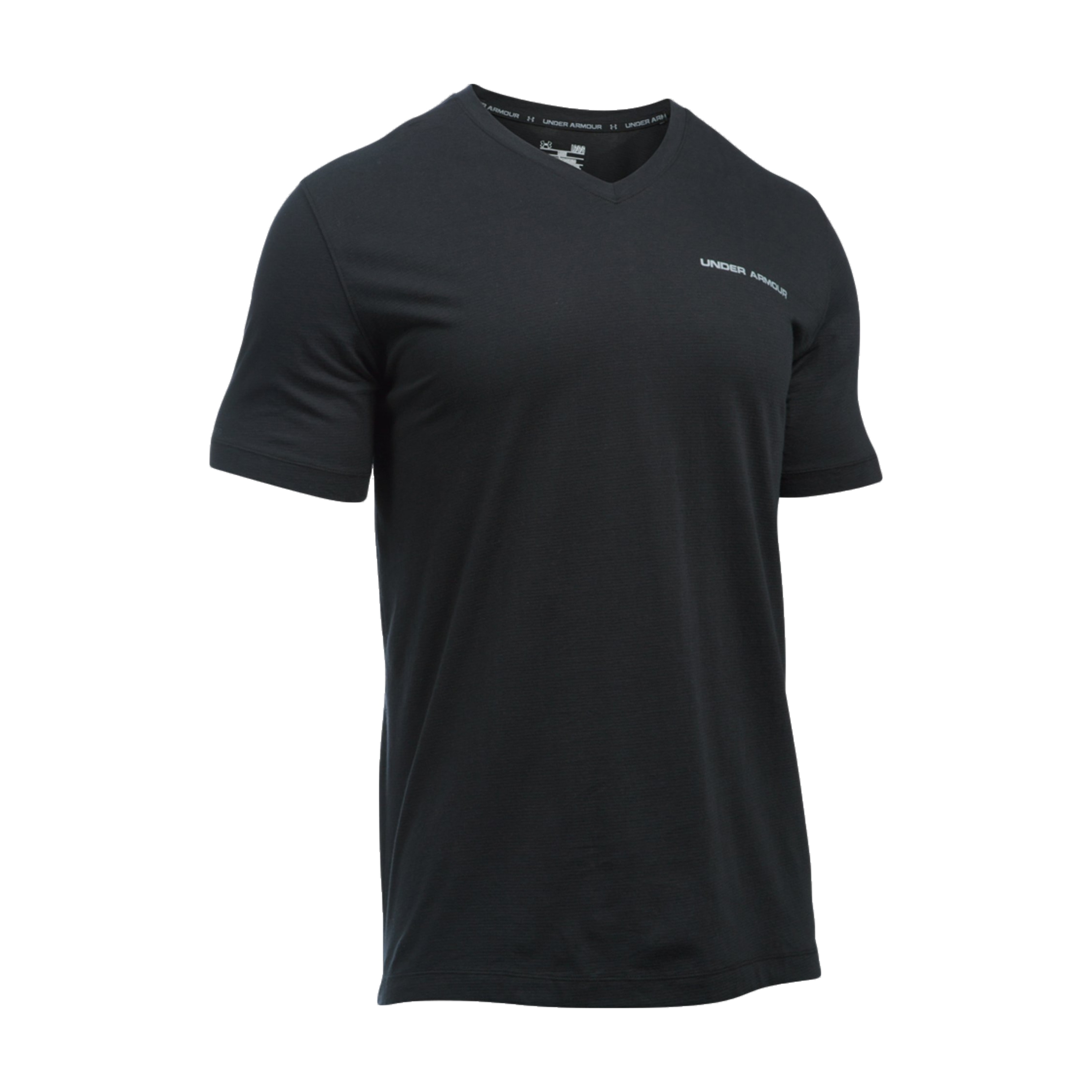 pasta codo valor Under Armour T-Shirt V-Neck Charged Cotton black