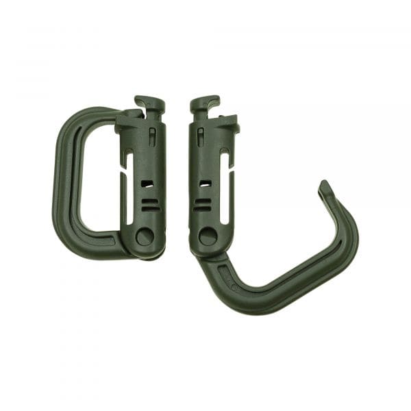 MFH Plastic Carabiner Molle 2-Pack olive