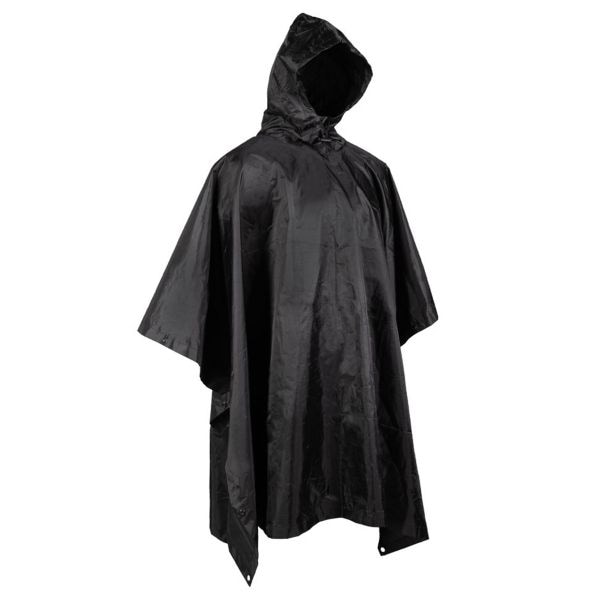 Details about   Mil-Tec US Waterproof Rain Ripstop Hooded Poncho Festival Military Camping Black 