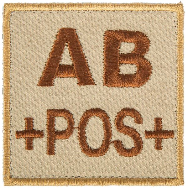 A10 Equipment Blood Group Patch AB Pos. sand