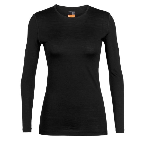 Icebreaker Long-Sleeved Shirt Oasis Merino 200 Woman black