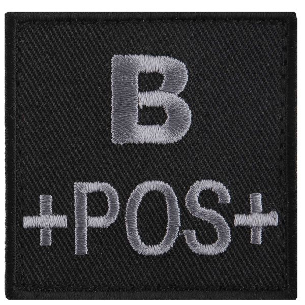 A10 Equipment Blood Group Patch B Pos. black
