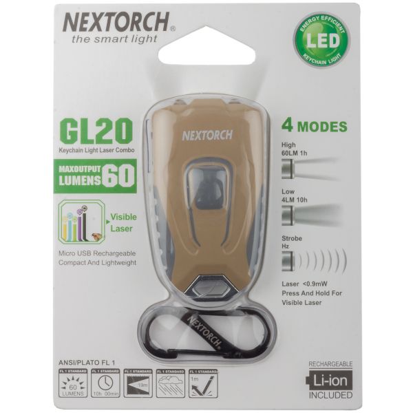 Nextorch Keyring Flashlight khaki/gray