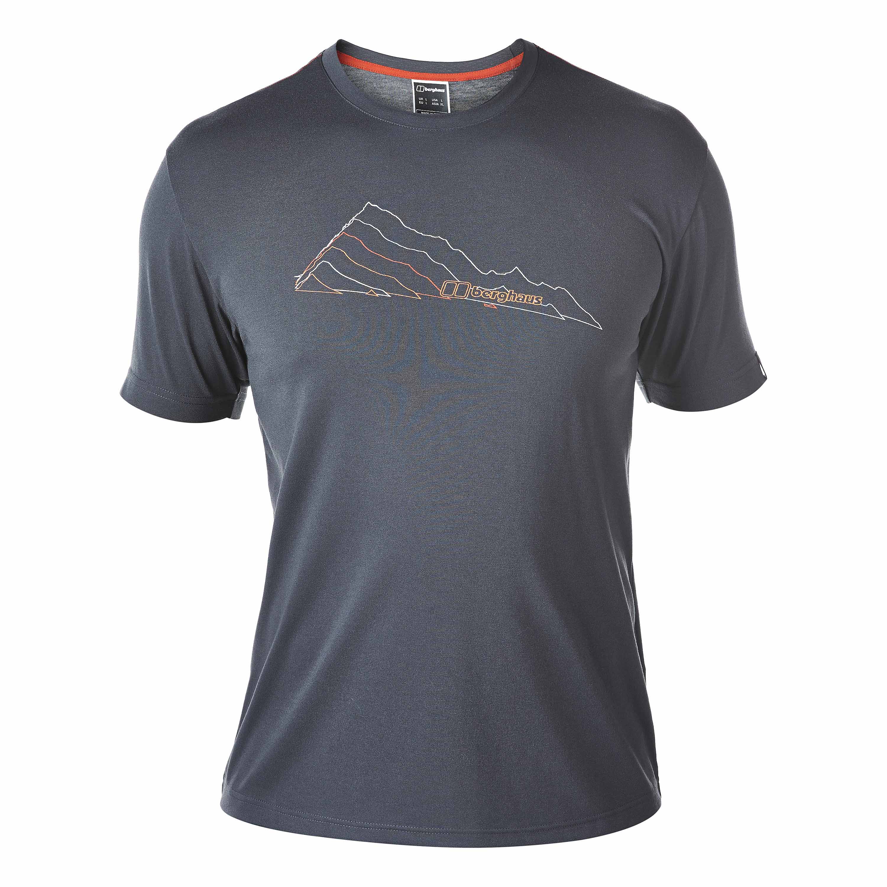 Berghaus T-Shirt Layered Mountain carbon | Berghaus T-Shirt Layered ...
