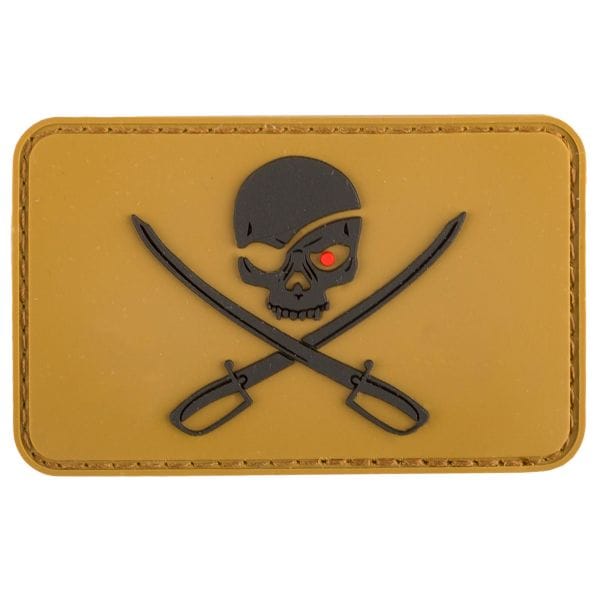 MFH 3D Patch Skull with Swords coyote