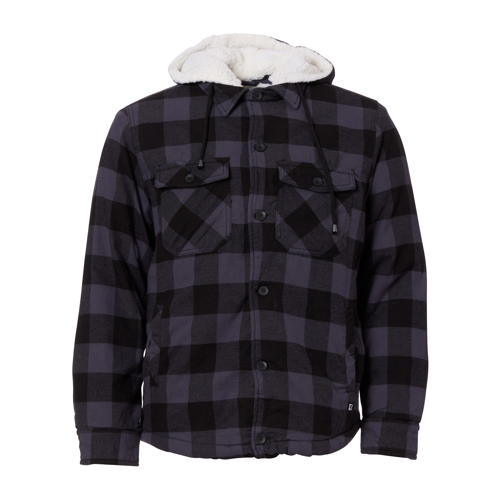 Purchase the Brandit Lumberjacket Hooded black/gray by ASMC