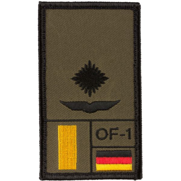 Café Viereck Rank Patch Leutnant Luftwaffe olive