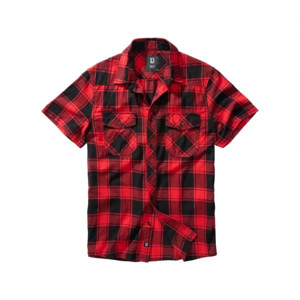Brandit Check Shirt Half Sleeve red/black