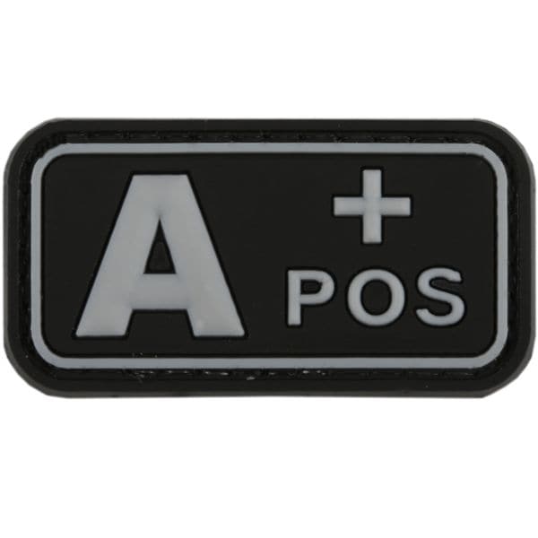 TAP 3D Blood Type Patch Rubber A Pos swat