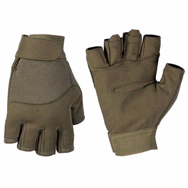 Mil-Tec Gloves Half Finger Army olive