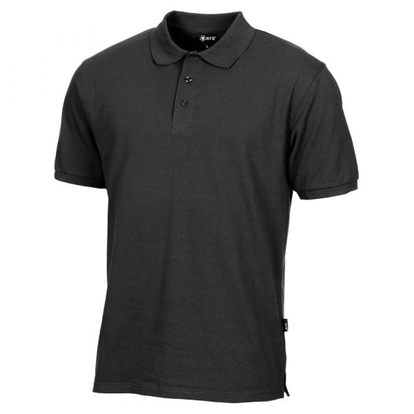 MFH Polo Shirt with Button Placket black