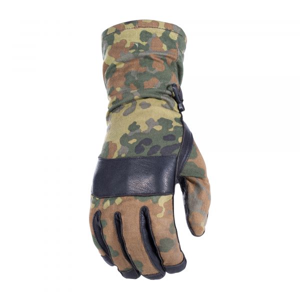 Genuine German Army Issue Cotton Leather Flecktarn Camouflage Gloves Grade 1 