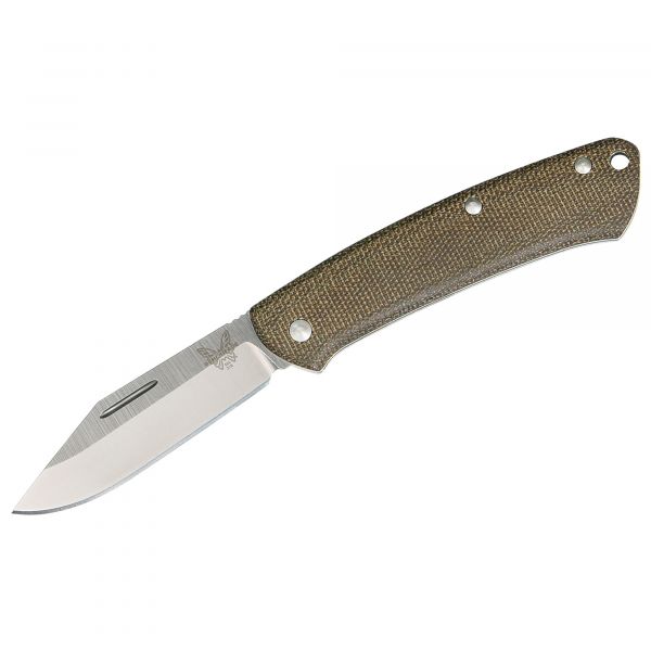 Benchmade Pocket Knife 318 Proper Canvas Micarta dark brown