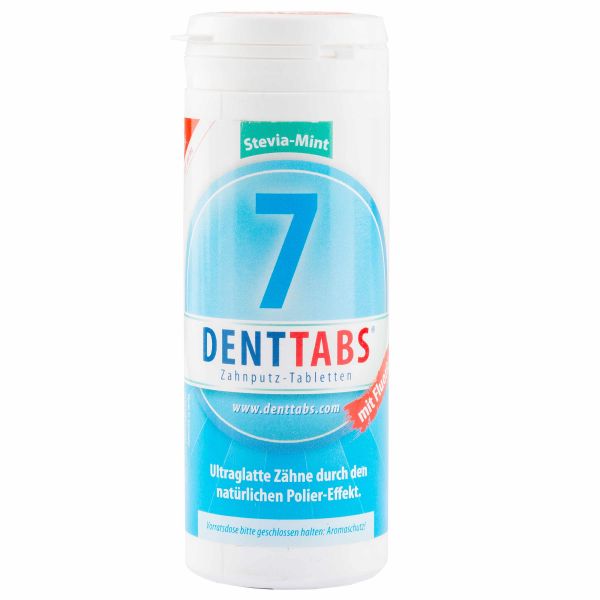 DENTTABS Tooth Cleaning Tablets Stevia-Mint Fluoride 380 Tablets