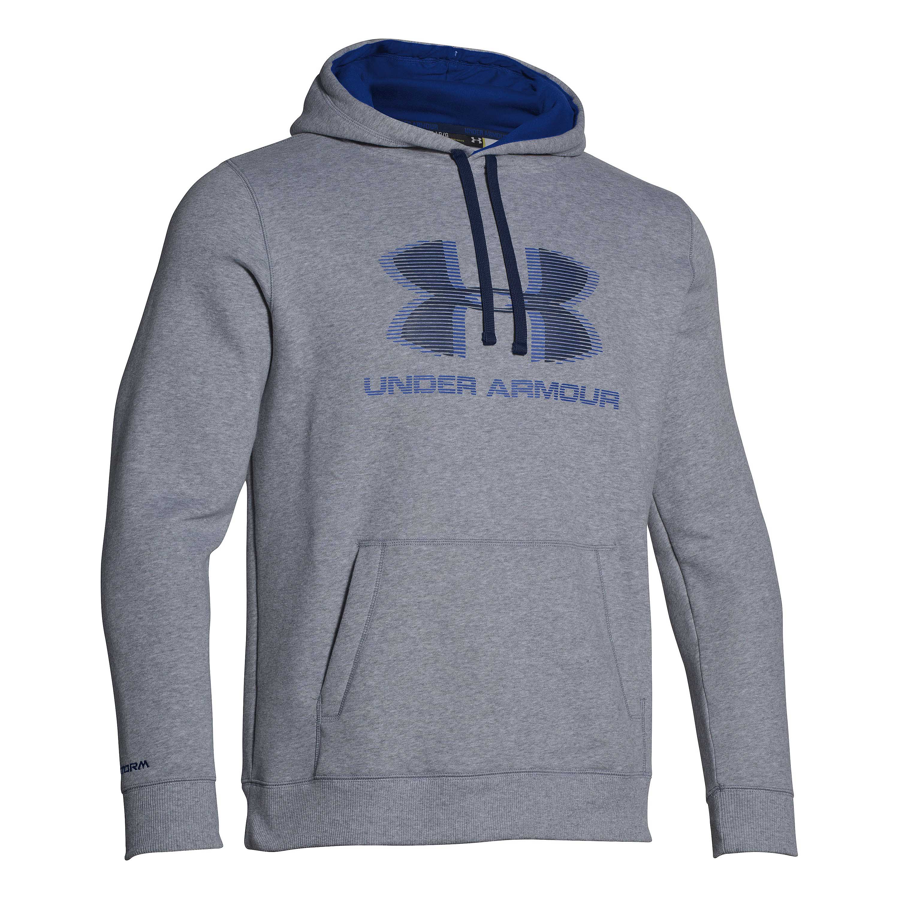 Under Armour Storm Rival Graphic Pullover gray/blue | Under Armour ...
