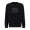 Alpha Industries Basic Sweater Embroidery black gun metal