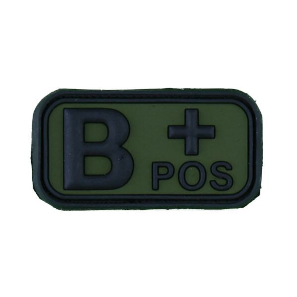 TAP 3D Blood Type Patch Rubber B Pos forest