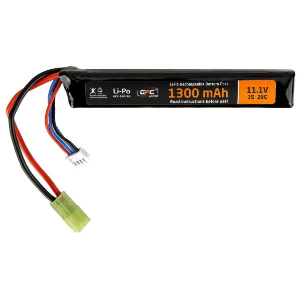GFE Li-Po Battery 11.1 V 1300 mAh Stick Type 20/40C