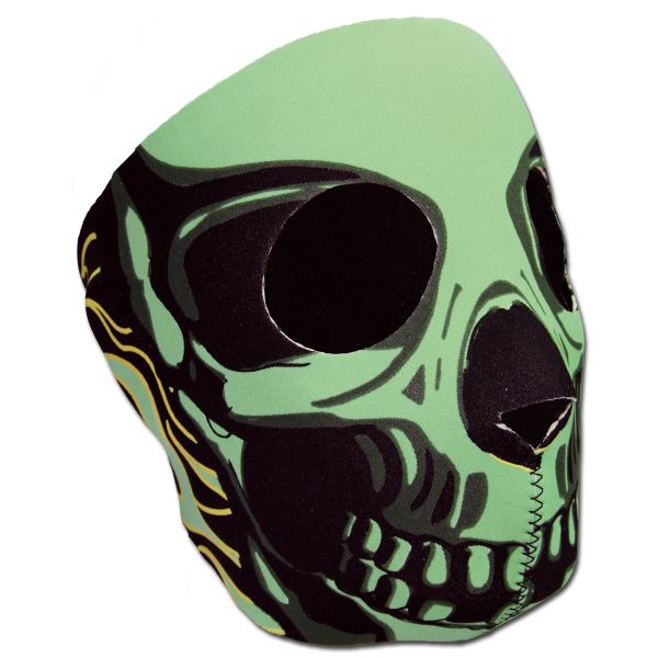 Neoprene Full Face Mask Skull green