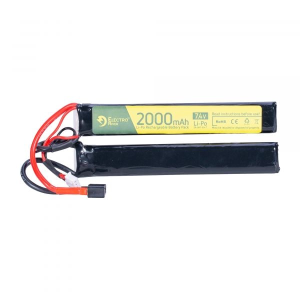 Electro River Li-Po Battery 7.4 V 2000 mAh Stick 15/30C Dean