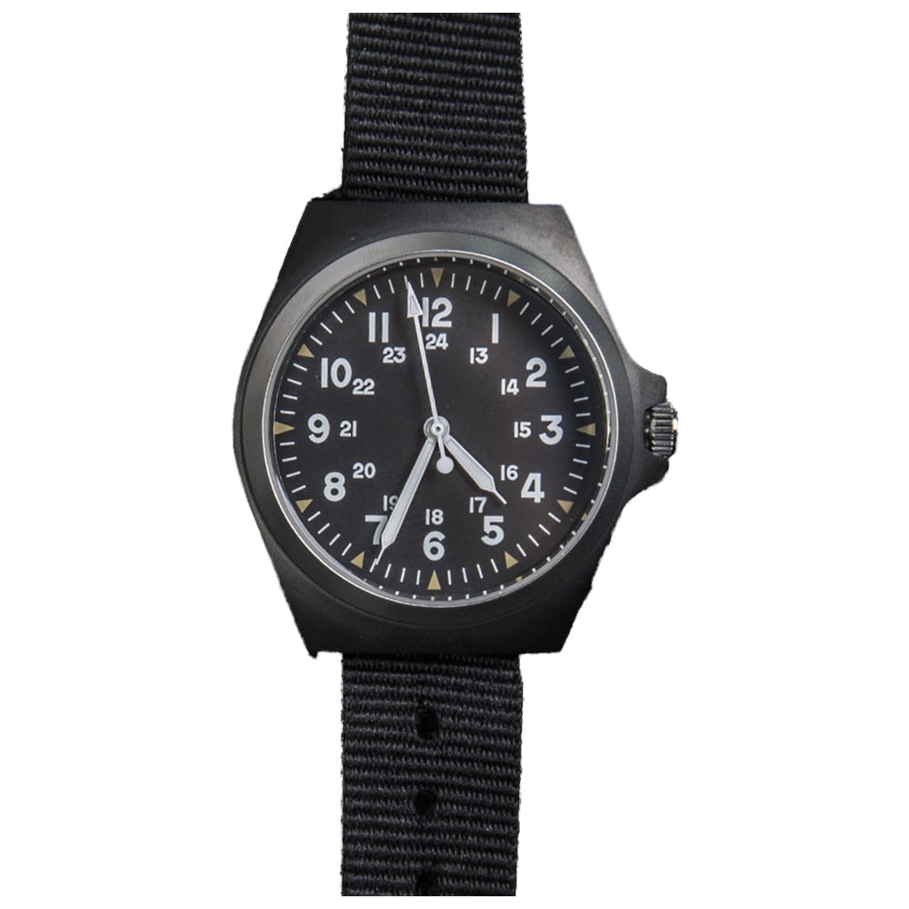 Mil-Tec Wrist Watch US-Style S Steel IP black