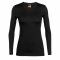 Icebreaker Long-Sleeved Shirt Oasis Merino 200 Woman black