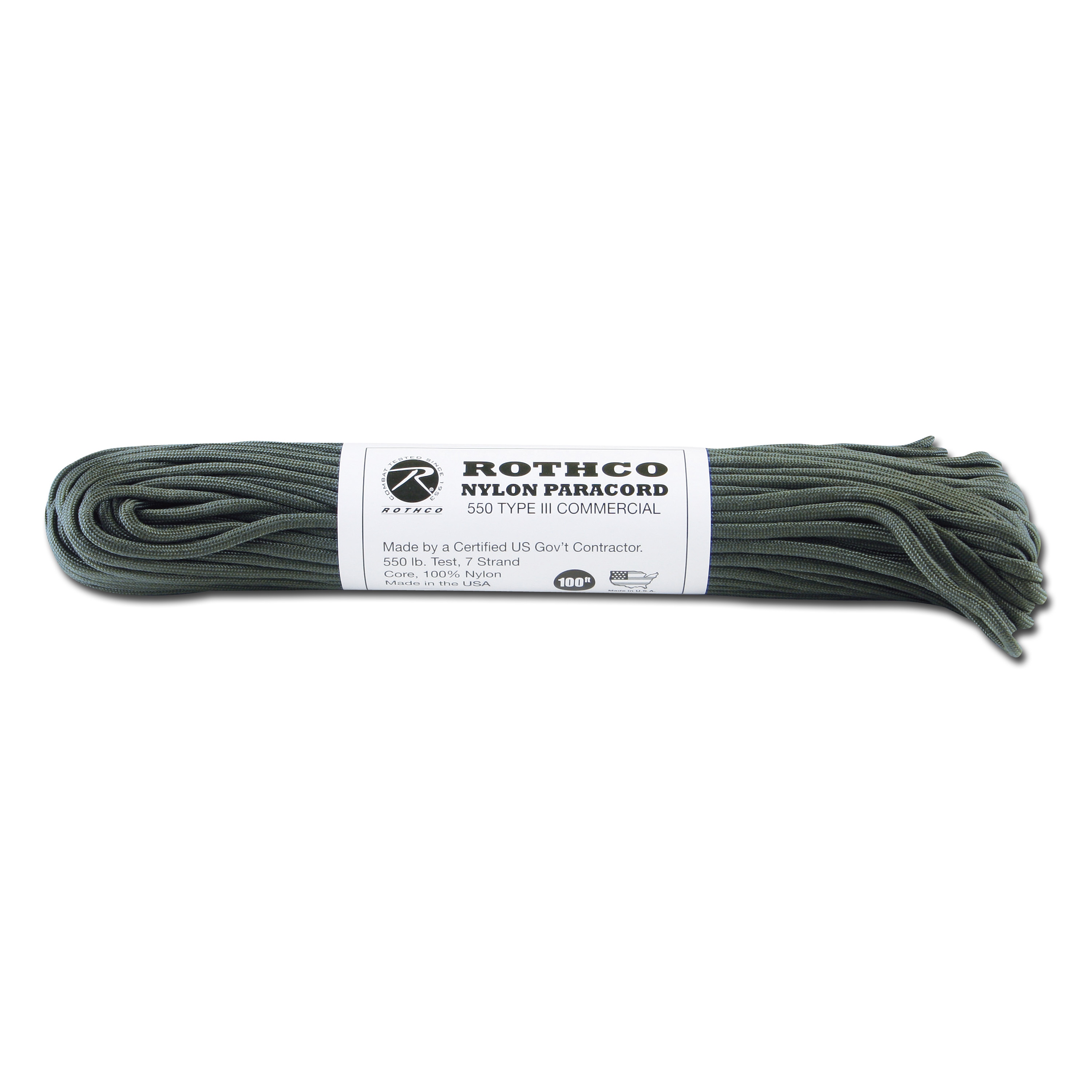 SE 100 ft 550 Foliage Green Paracord 7 Strand Outdoor Survivor Rope Type III 