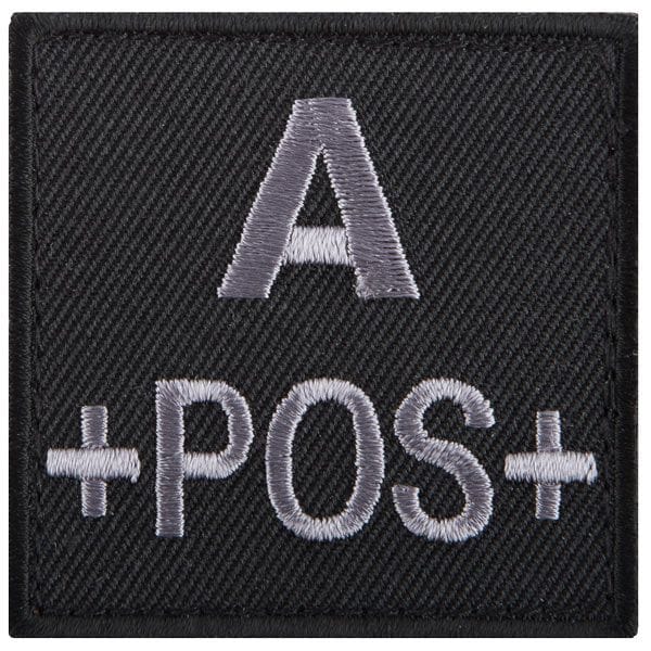 A10 Equipment Blood Group Patch A Pos. black