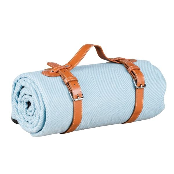 HI Picnic Blanket with Carrying Strap 2 x 2 m blue