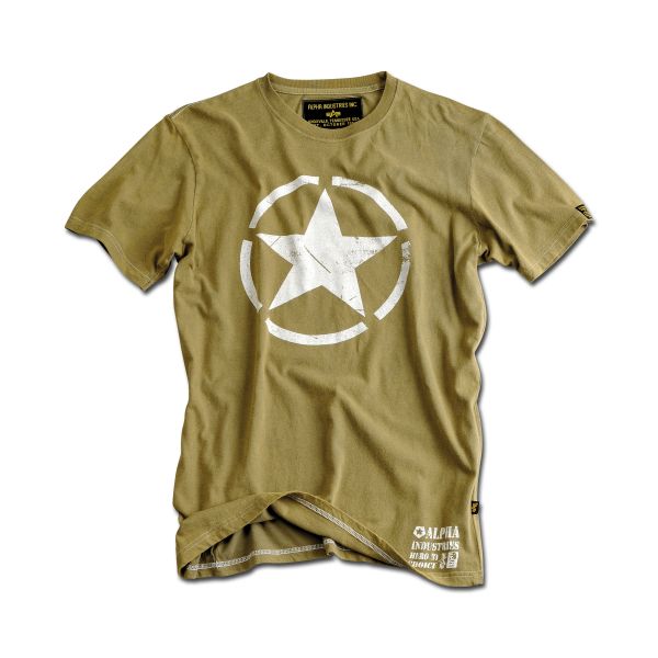 T-Shirt Alpha Industries Star olive | T-Shirt Alpha Industries Star olive |  Shirts | Shirts | Men | Clothing