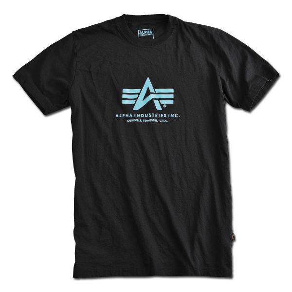 T-Shirt Alpha Industries Basic black/blue