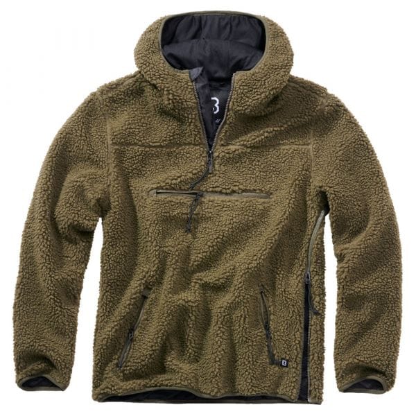 Purchase the Brandit Pullover Teddyfleece Worker olive by ASMC