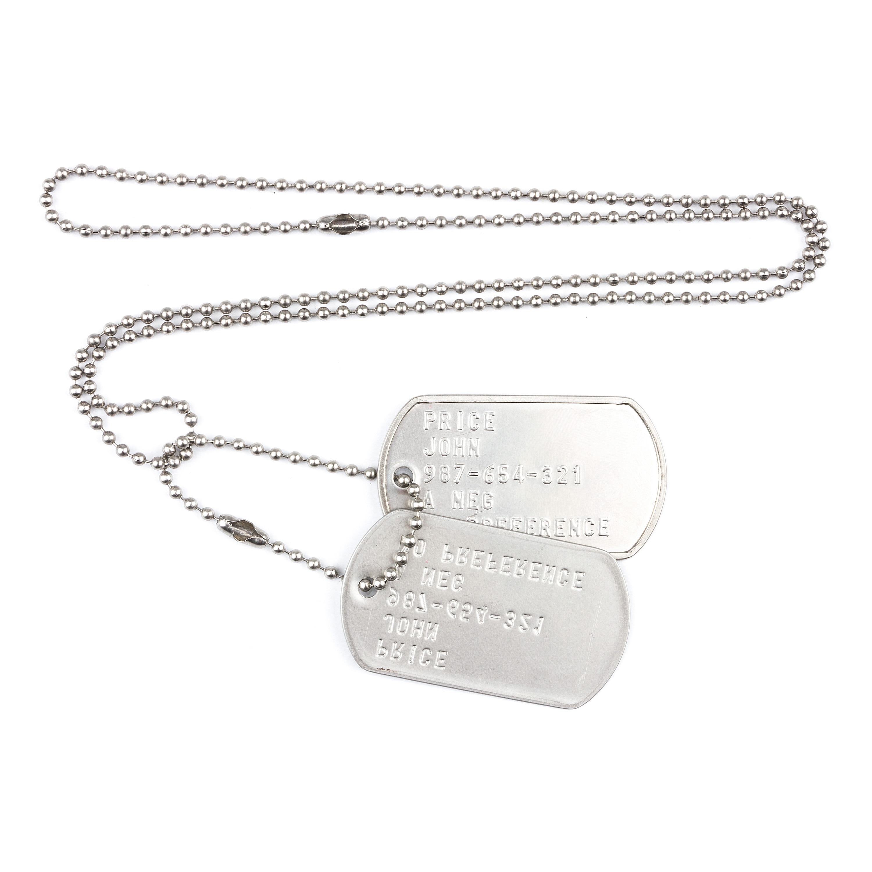 Purchase the US Dog Tags Without Silencer silver color by ASMC
