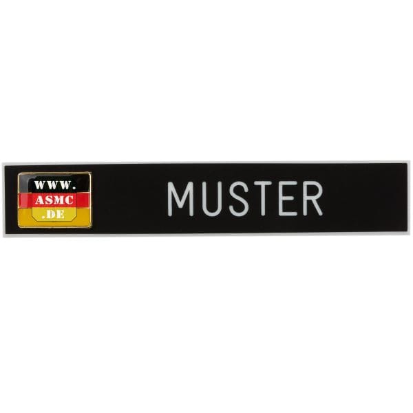 Name Plate with German Flag black