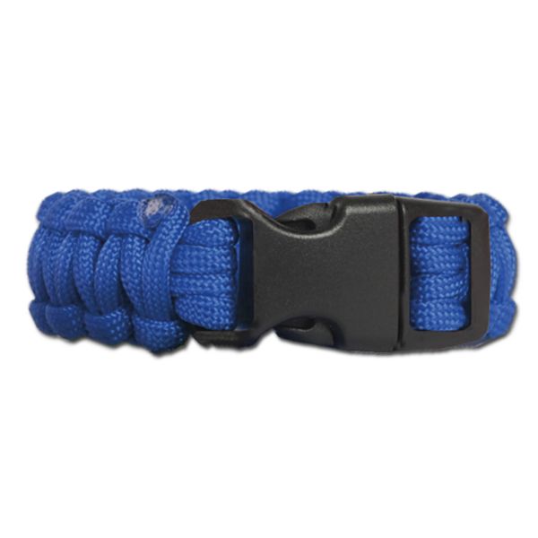 Survival Paracord Bracelet wide blue | Survival Paracord Bracelet wide ...
