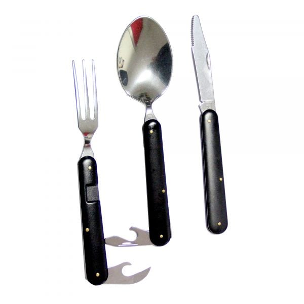 KH Security Compact Five-Piece Cutlery black