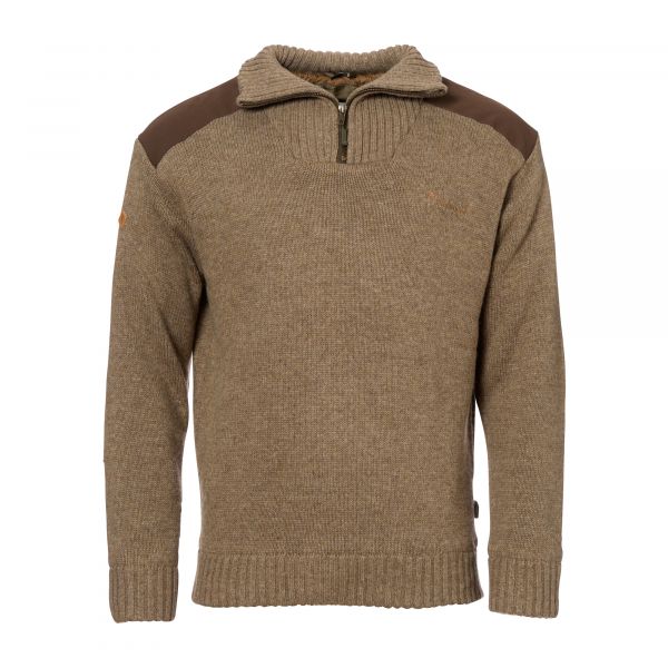 Pinewood New Stormy Troyer Sweater brown melange